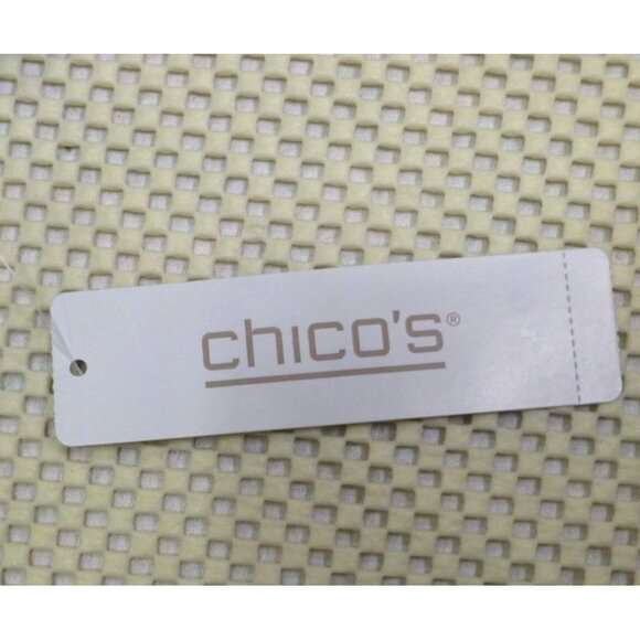 Chicos Ombre Stripe V-Neck Pullover Top Size 2 Midnight Blue Cold-Shoulder Style - Picture 7 of 12